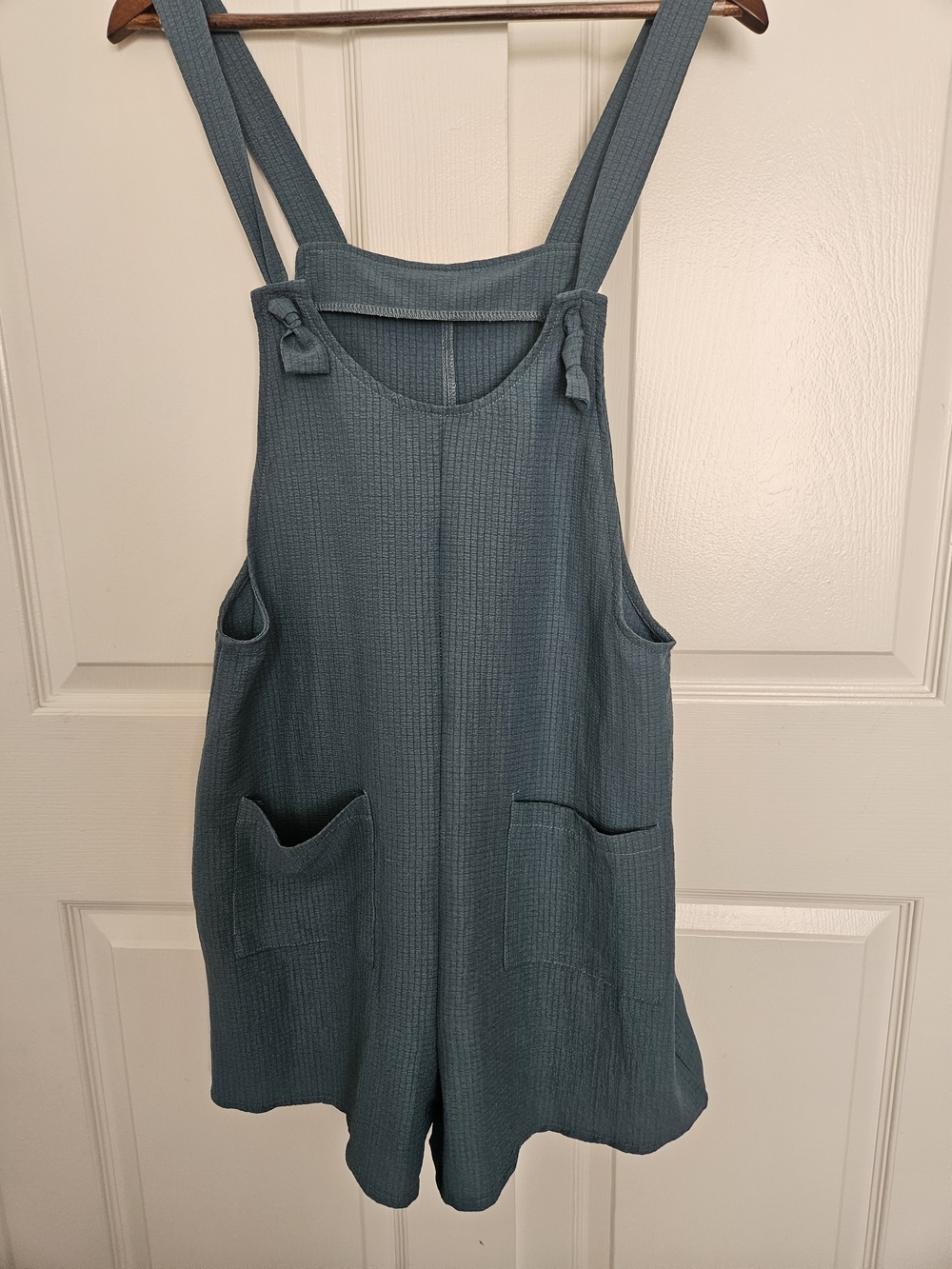 Teal Jumper with Front Pockets And Adjustable Straps